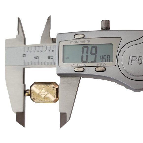 Gold Filled Vintage Hinged Square Locket With Black & White Photos Pendant E848 - Picture 8 of 9